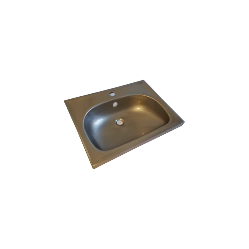 Lavabo rettangolare in acciaio inox - Civita Cromo