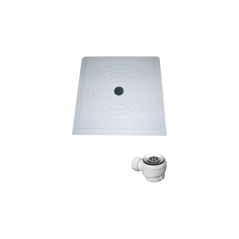Piatto doccia filo pavimento in vetroresina 80x100cm - Civita Cromo